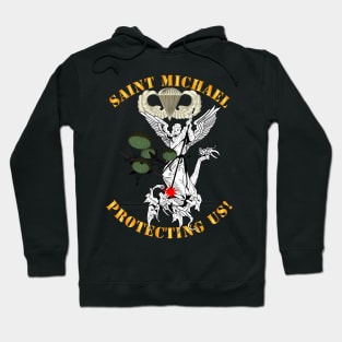 Airborne Wings - Saint Michael - Protecting Us  w Blood Hoodie